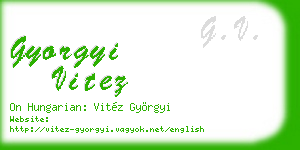 gyorgyi vitez business card