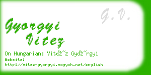 gyorgyi vitez business card